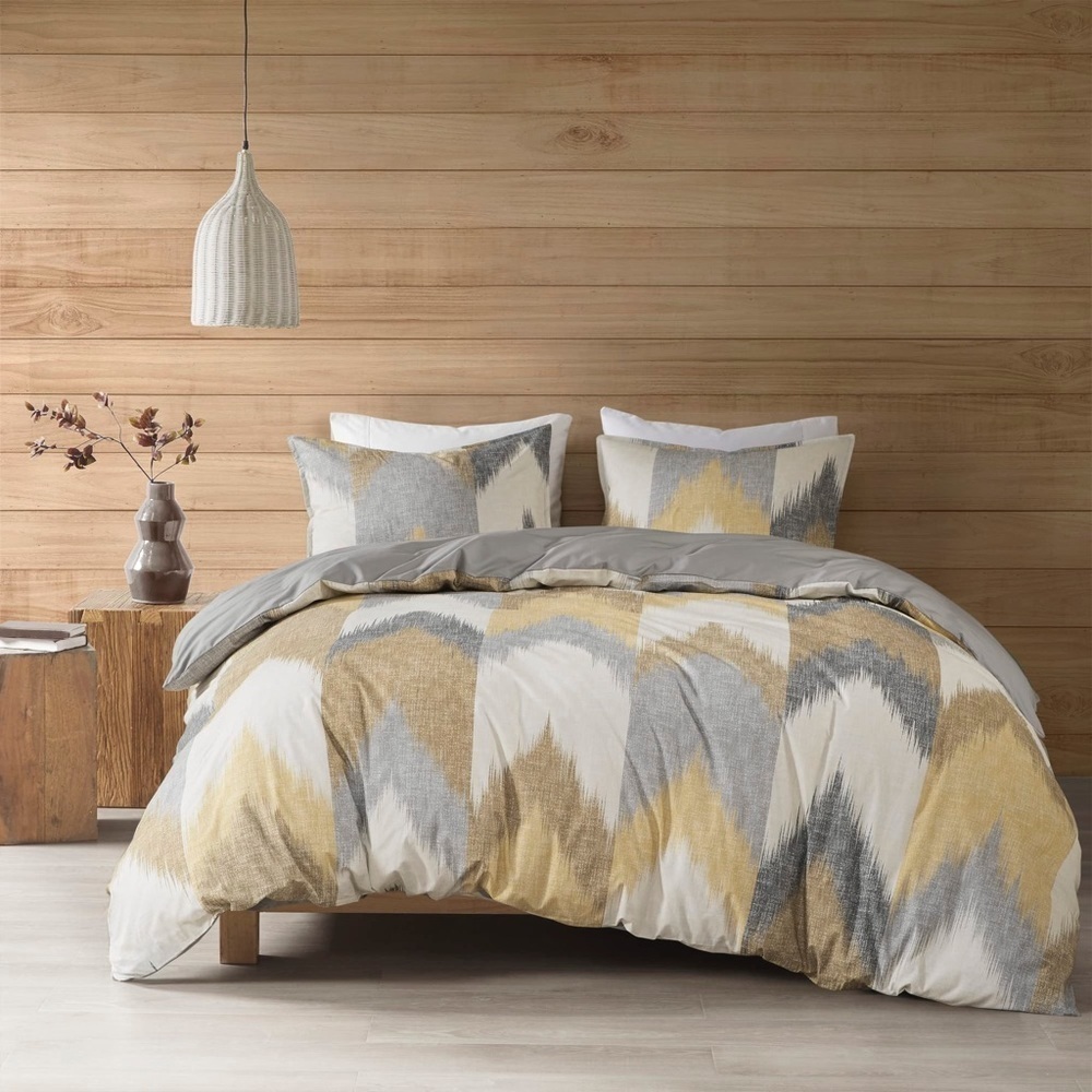 INK+IVY Alpine Cotton Comforter Set -Modern Cabin Lodge Chevron Down Alt…